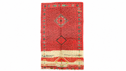 Tadefi Vintage Moroccan Rug  5'7" x 11'7"