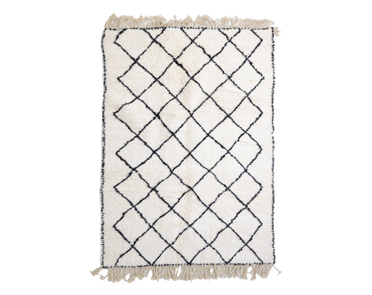 Bbiya Beni Ourain Rug 5'0" x 7'9"