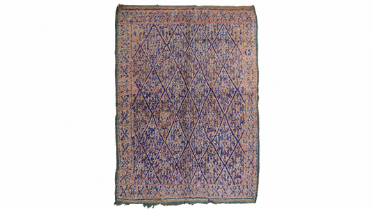 Azaghar Vintage Moroccan Rug  6'9" x 9'4"